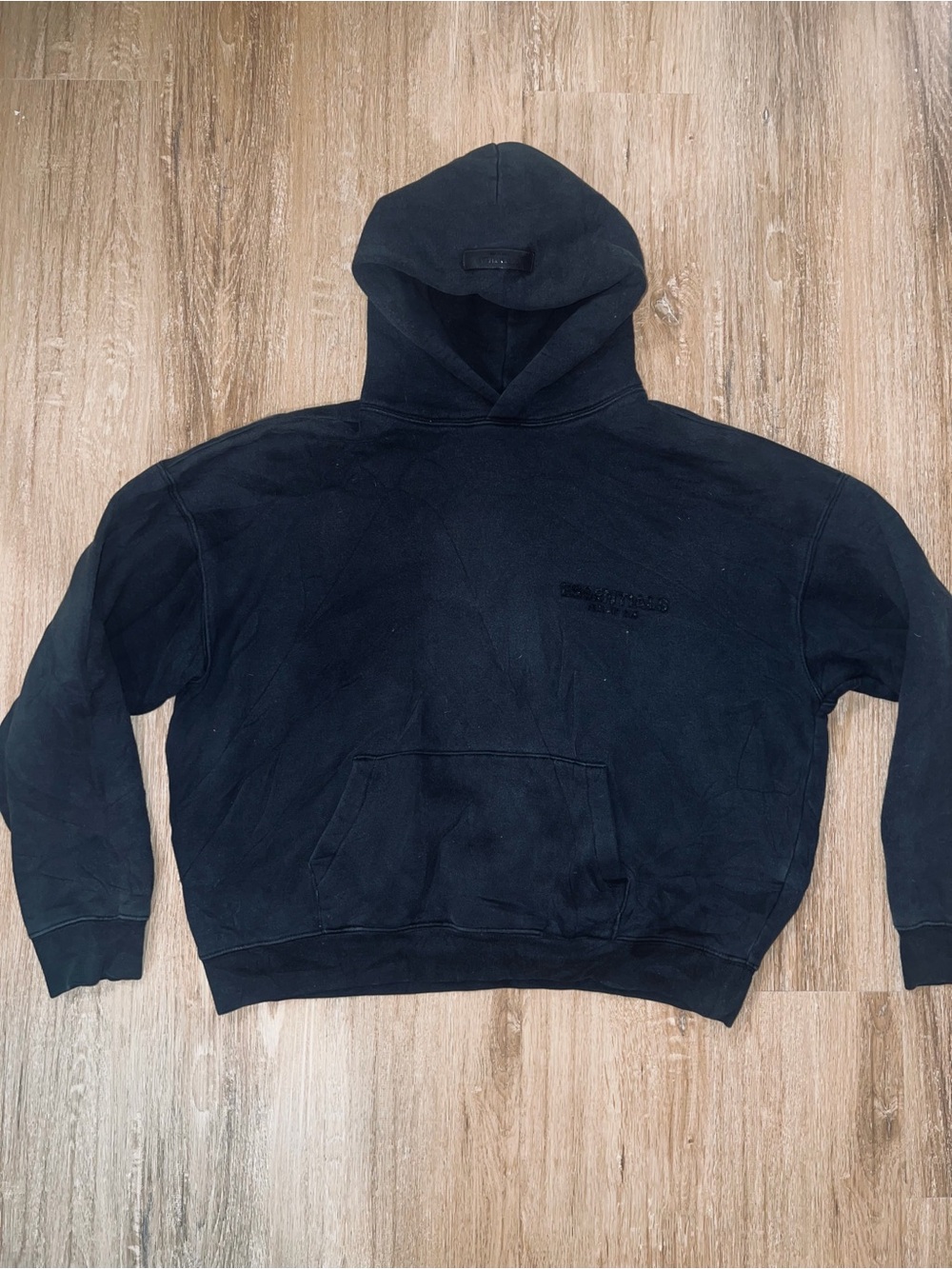 Essentials | Essentials Black Hoodie Sweatshirt View 2